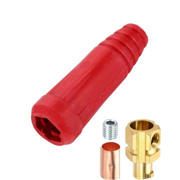 DKJ 35-50mm² Red Welding Cable Quick Plug (200-300A)