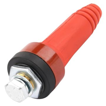 DKJ70-95mm Red 400-500A Brass Welding Cable Connector Plug and Socket - Euro Style