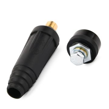 DKJ50-70mm Black Brass Welding Cable Connector Plug & Socket 300-400A (50-70mm²)