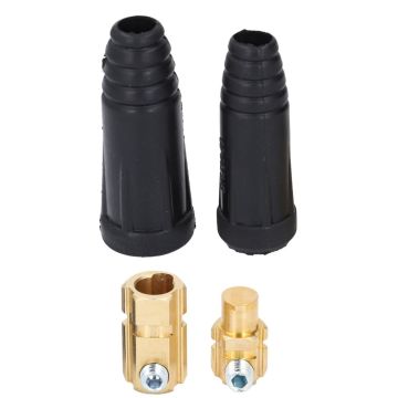 Kaile Welding 50-70mm² Welding Joint Pair - 400A Quick Plug & Socket (Red/Black)